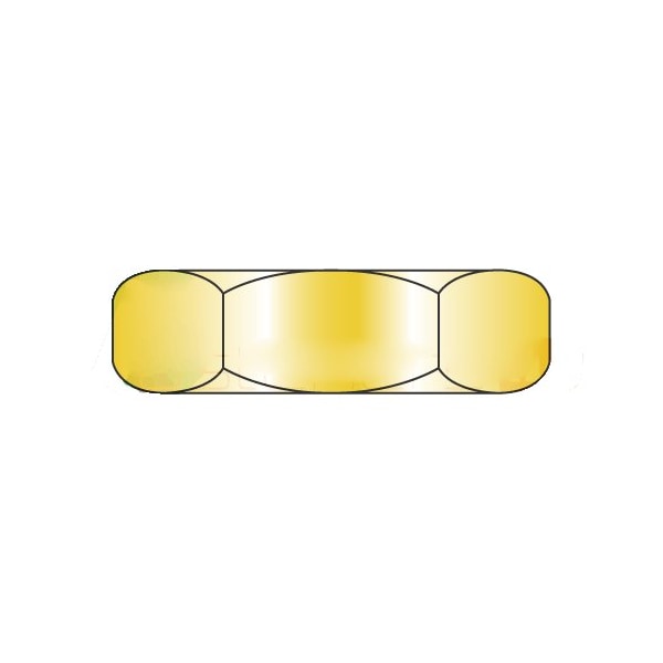 Newport Fasteners Hex Nut, 5/8"-11, Steel, Grade B, Cadmium Yellow, 35/64 in Ht, 250 PK 843050 - main